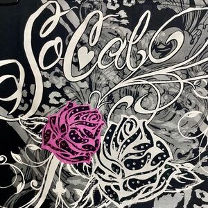 Y2K vintage 2000s affliction style SoCal grunge graphic cropped tube top